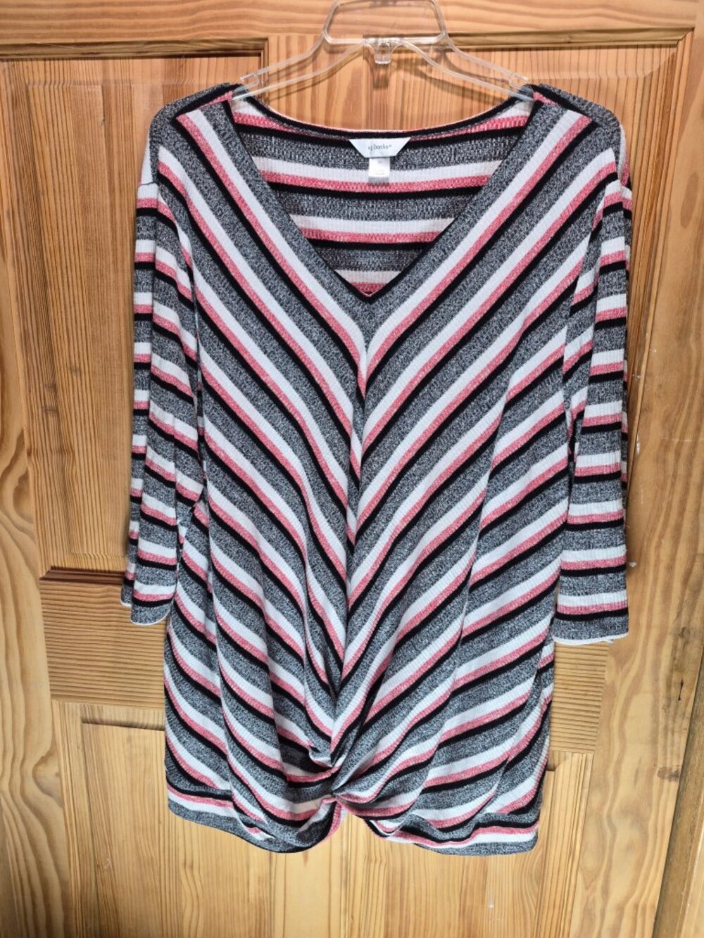 CJ Banks 3X Women's Top 3/4 length sleeve